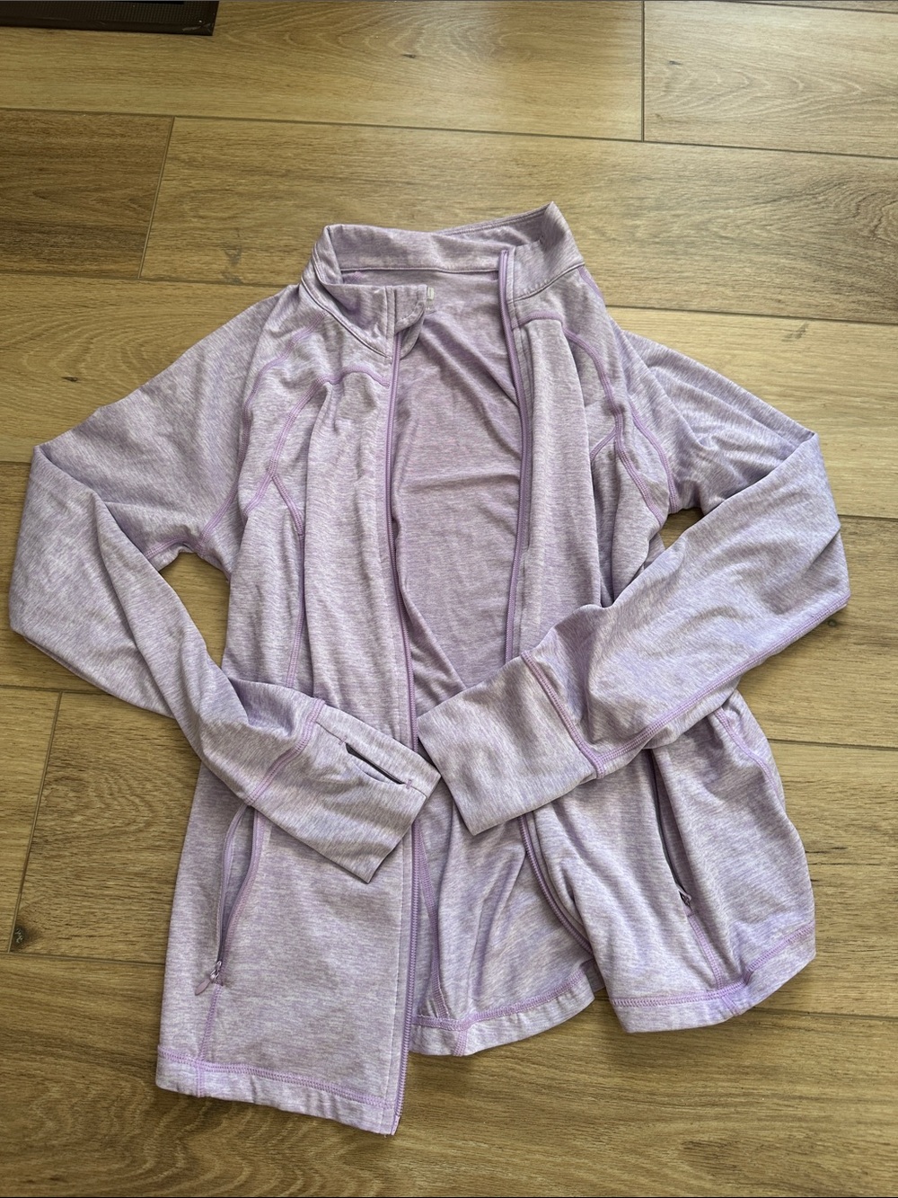 Ideology Heathered Lavender Performance zip up jacket